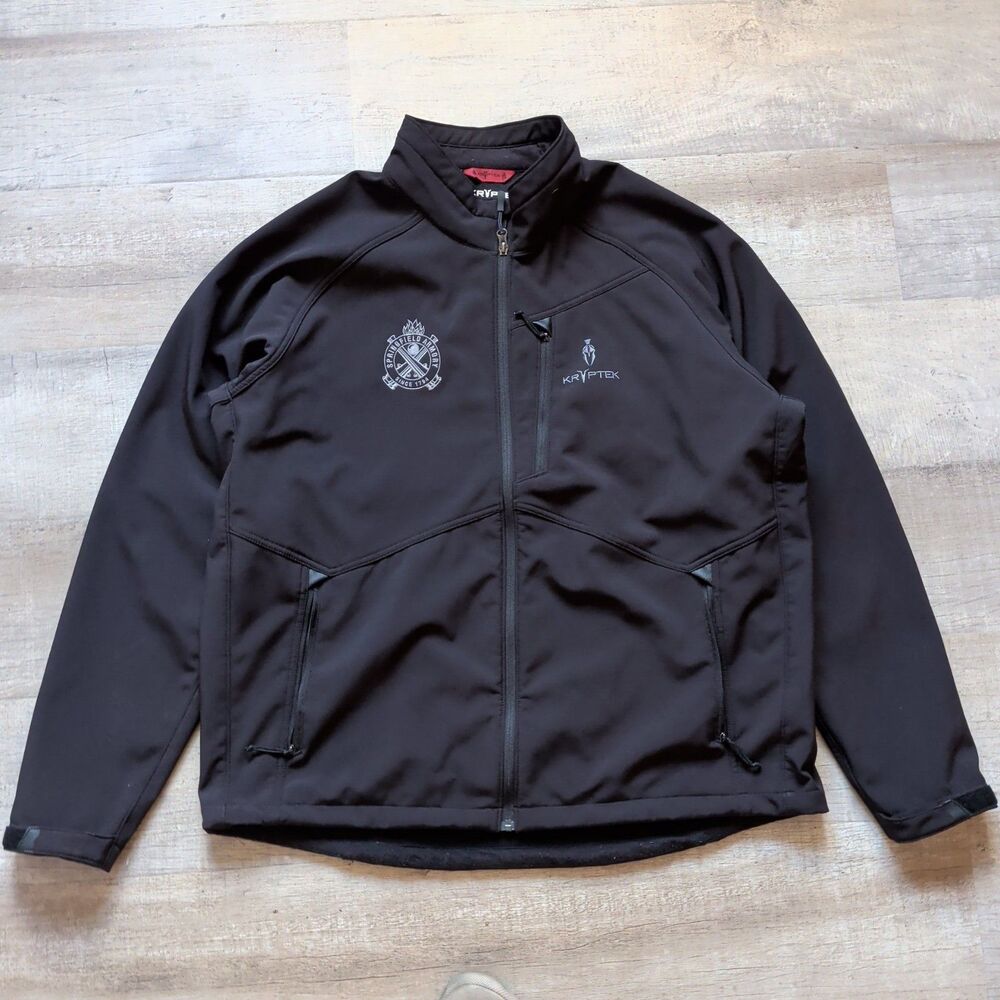 Kryptek Theron Jacket Mens Size XXL Black Softshell Full Zip Gorpcore Outdoor